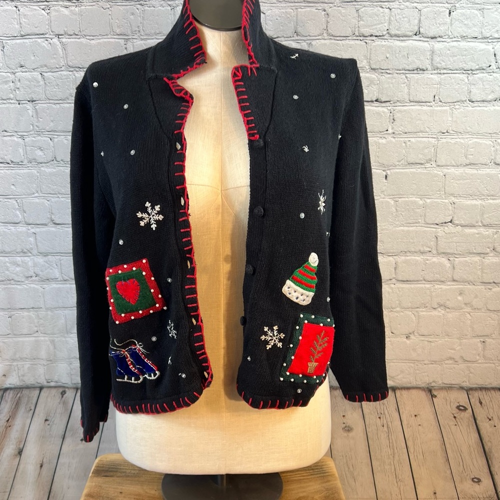 Basic Edition Christmas Sweater Button Cardigan - image 4